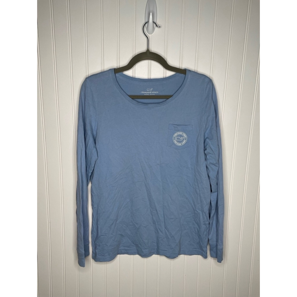 Women's Vineyard Vines Long Sleeve T-Shirt Size M Blue